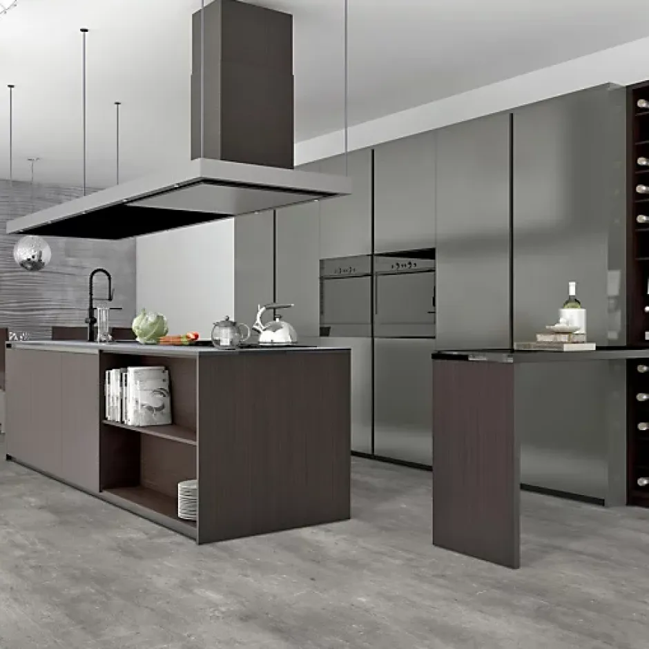 Décoweb Sol PVC Textile - Aspect béton griffé gris - Rouleau de 4m x 4m