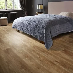 Sol PVC Textile Aspect parquet chêne naturel - Rouleau de 3m x 5m-Décoweb Discount