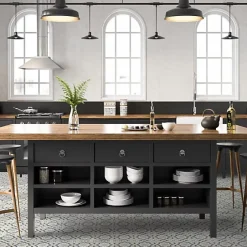 Décoweb Sol PVC Textile motif carreaux de ciment Bleu et gris - Rouleau de 4m x 4m