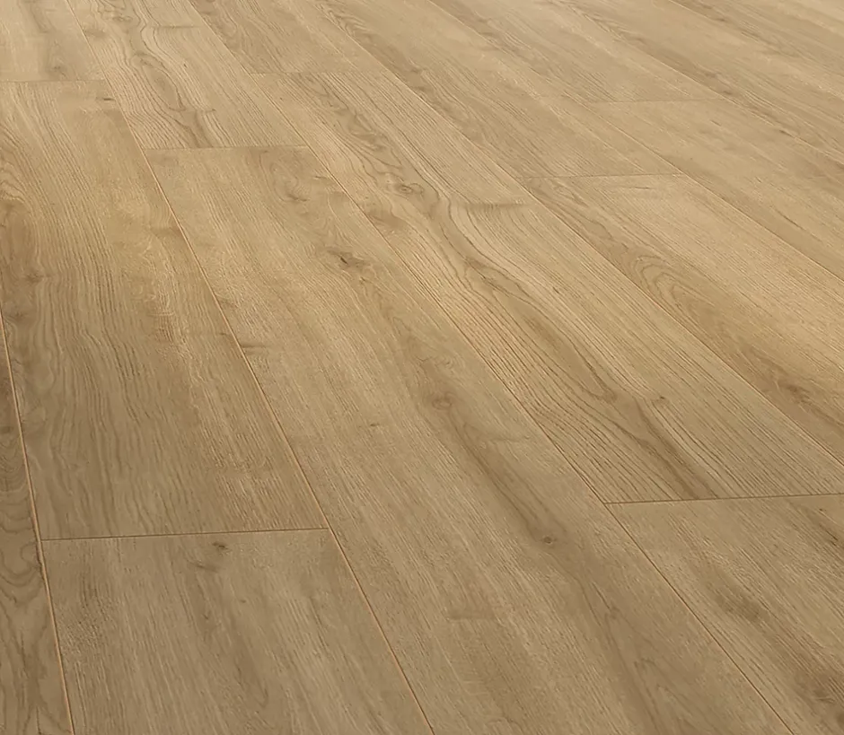 GoodHome Sol stratifié à clipser Amersham coloris naturel 8 mm l.138 x l.19,3 cm