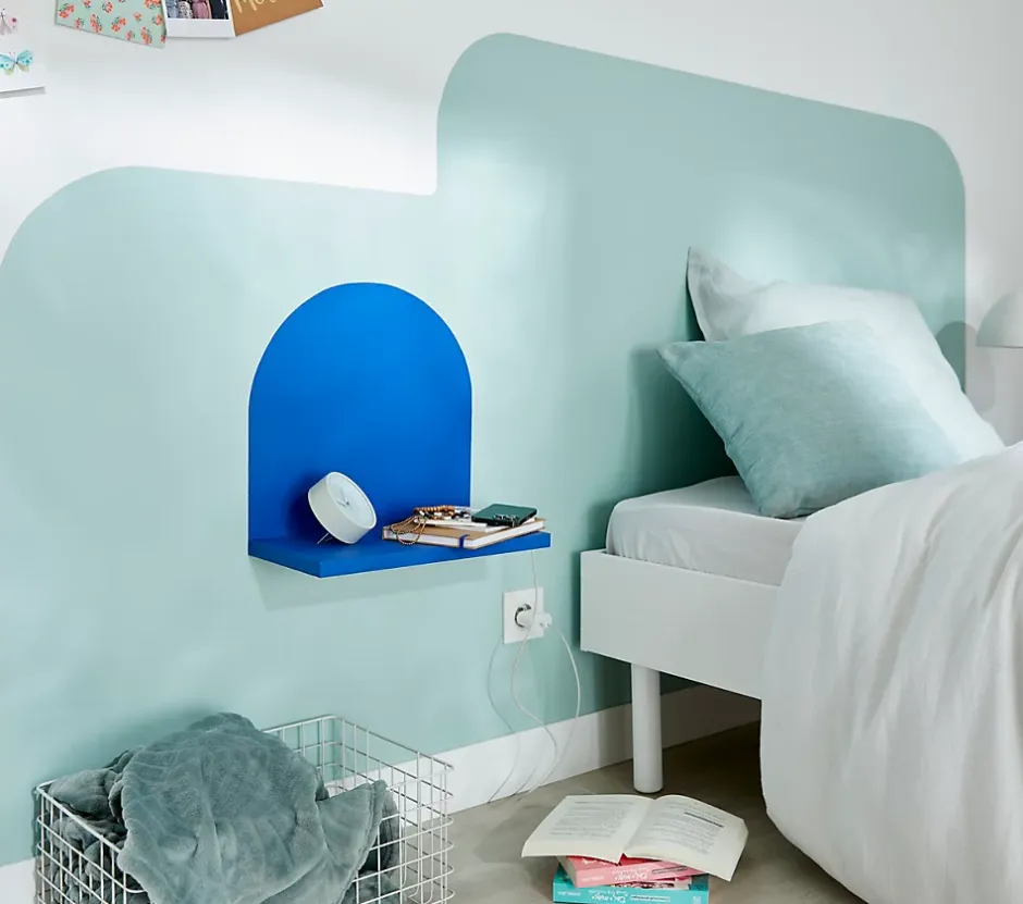 Sol stratifié à clipser Barkly Blanc 8 mm - L.129 x l.19.4 cm-GoodHome