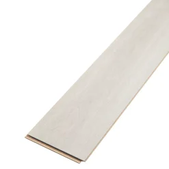 Sol stratifié à clipser Barkly Blanc 8 mm - L.129 x l.19.4 cm-GoodHome