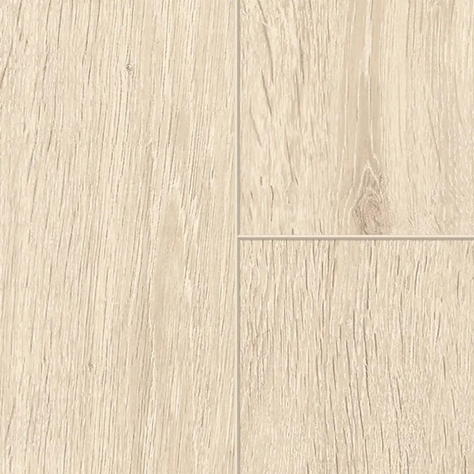 Sol stratifié à clipser Barkly Blanc 8 mm - L.129 x l.19.4 cm-GoodHome