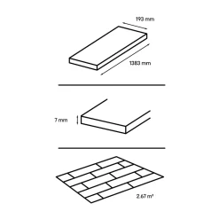 GoodHome Sol stratifié à clipser Macquarie blanc 7 mm L.138 x l.19.3 cm