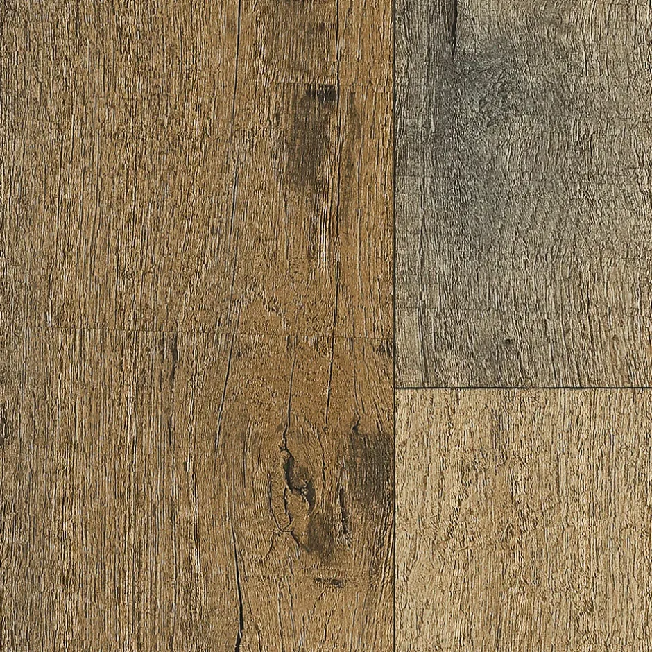 GoodHome Sol stratifié à clisper Barnwood effet chêne structurée L.138.3x19,3 cm Ep.8mm