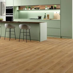 Sol stratifié Alicante , passage extrême AC6, effet chêne miel, L.128,6 cm x l.21,4 cm x ép.10 mm, résistant à l'eau-Homflor Online