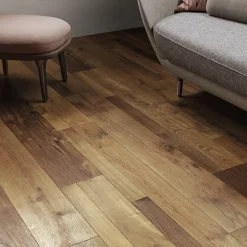 GoodHome Sol stratifié Bexhill chêne brun passage élévé AC4 L. 138,3 cm x l.19,3 x Ep.8 mm