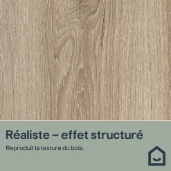 GoodHome Sol stratifié Bolton , passage intense AC5, effet chêne brun, L.126,1 cm x l.24,4 cm x ép.10 mm, résistant à l'eau