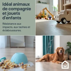 GoodHome Sol stratifié Bolton , passage intense AC5, effet chêne brun, L.126,1 cm x l.24,4 cm x ép.10 mm, résistant à l'eau