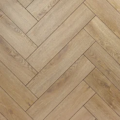 Sol stratifié Cajun bâton rompu, passage intense AC5, effet chêne, L.64,4 cm x l.12,2 cm x ép.8 mm, résistant à l'eau- Clearance