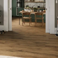 GoodHome Sol stratifié clipsable Cleobury chêne blond 10 mm compatible pièces humides