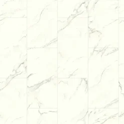 Sol stratifié clipsable Elegance aspect marbre blanc 8 mm compatible pièces humides-GoodHome Discount