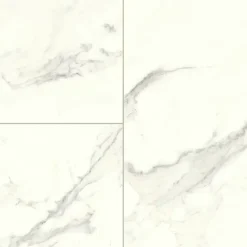 Sol stratifié clipsable Elegance aspect marbre blanc 8 mm compatible pièces humides-GoodHome Discount