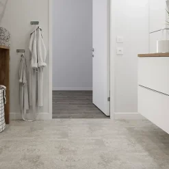 Sol stratifié clipsable Elstree aspect pierre naturelle 8 mm compatible pièces humides-GoodHome Discount
