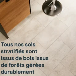 Sol stratifié clipsable Elstree aspect pierre naturelle 8 mm compatible pièces humides-GoodHome Discount