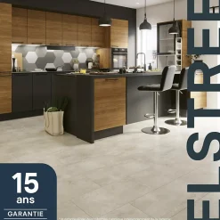 Sol stratifié clipsable Elstree aspect pierre naturelle 8 mm compatible pièces humides-GoodHome Discount