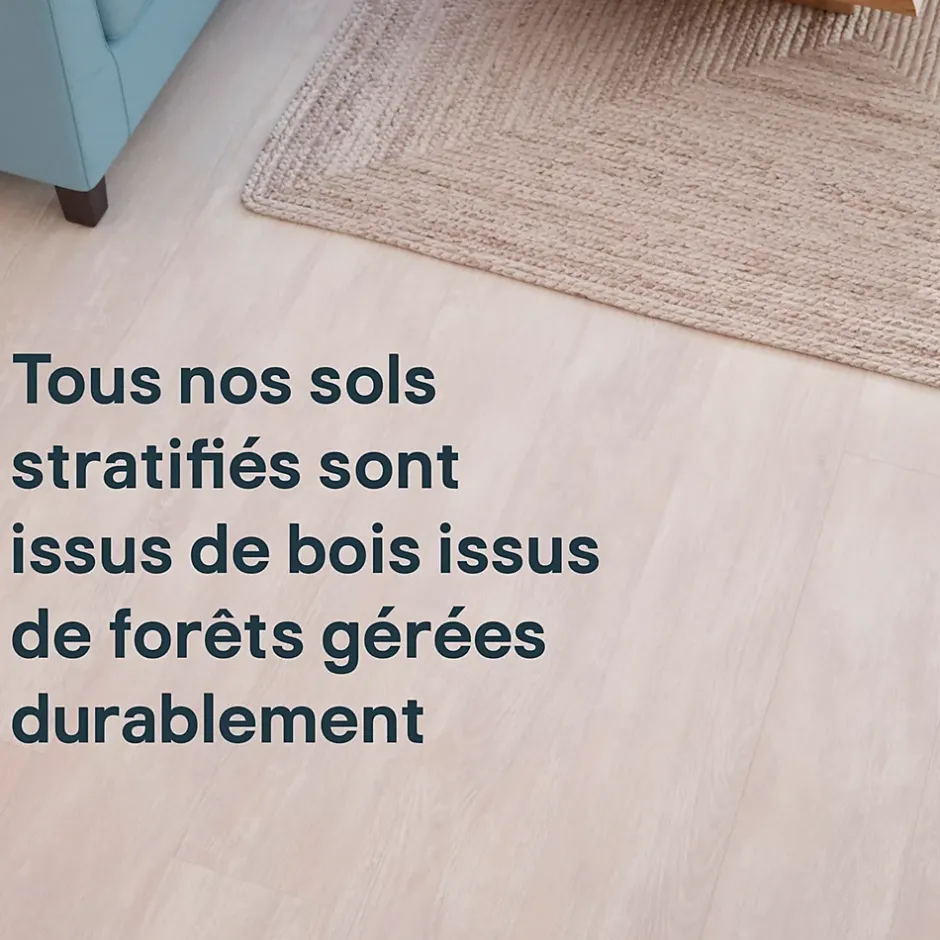 GoodHome Sol stratifié clipsable Helmsley chêne gris 12 mm