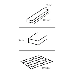 GoodHome Sol stratifié clipsable Helmsley chêne blond 12 mm