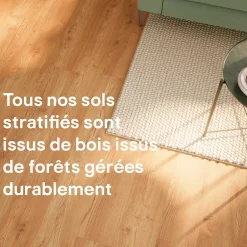 GoodHome Sol stratifié clipsable Helmsley chêne blond 12 mm