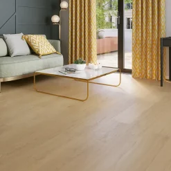 GoodHome Sol stratifié clipsable Helmsley chêne coloris naturel 12 mm