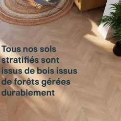 Sol stratifié clipsable Leyton chêne naturel 10 mm-GoodHome Hot