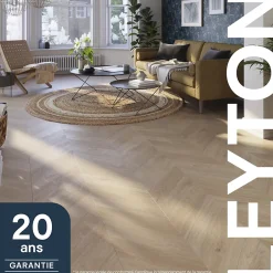 Sol stratifié clipsable Leyton chêne naturel 10 mm-GoodHome Hot