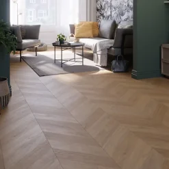 Sol stratifié clipsable Leyton chêne blond 10 mm-GoodHome Sale