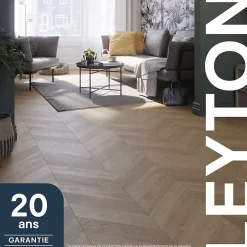 Sol stratifié clipsable Leyton chêne blond 10 mm-GoodHome Sale