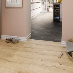 GoodHome Sol stratifié clipsable Slate aspect pierre anthracite 8 mm compatible pièces humides