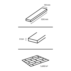 GoodHome Sol stratifié clipsable Visby chêne blond 8mm compatible pièces humides