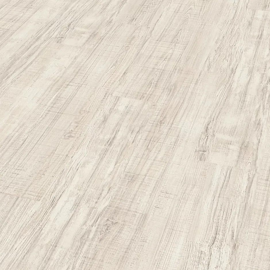 Sol stratifié clipsable Yate chêne blanc 8 mm compatible pièces humides-GoodHome