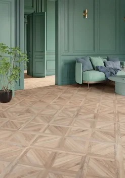 Sol stratifié Davenant , passage intense AC5, effet chêne, L.120 cm x l.40 cm x ép.10 mm, résistant à l'eau-GoodHome Outlet