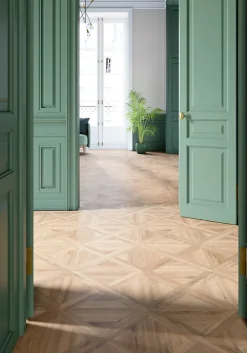 Sol stratifié Davenant , passage intense AC5, effet chêne, L.120 cm x l.40 cm x ép.10 mm, résistant à l'eau-GoodHome Outlet