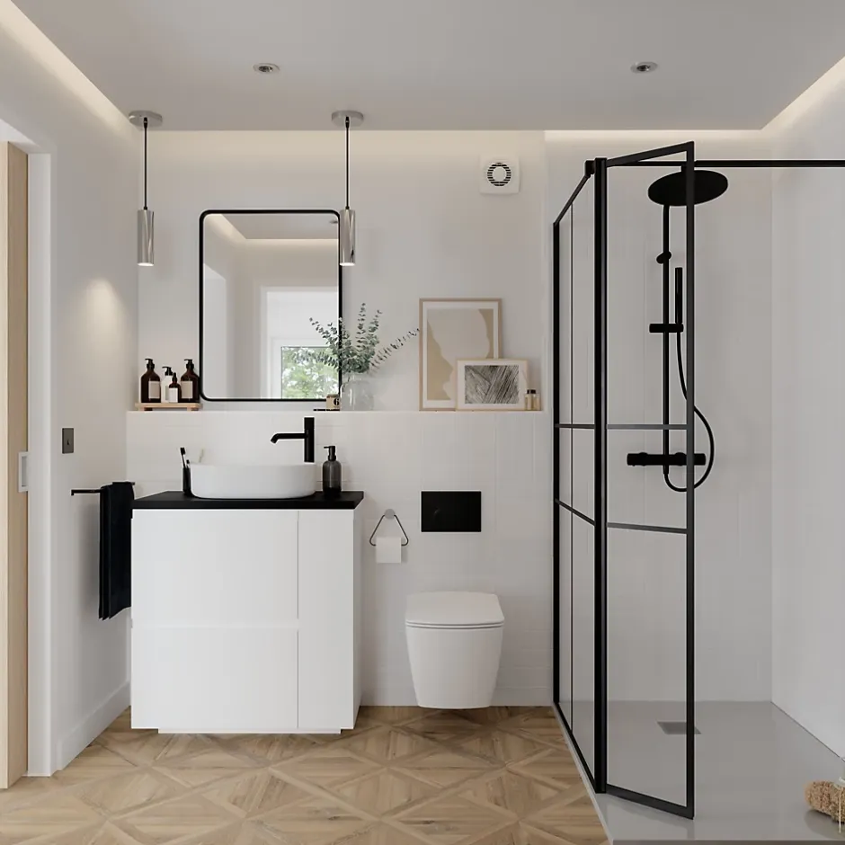 Sol stratifié Davenant , passage intense AC5, effet chêne, L.120 cm x l.40 cm x ép.10 mm, résistant à l'eau-GoodHome Outlet