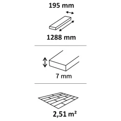Sol stratifié effet bois brut passage intense AC4, L.128,8 x l.19,5 cm x ép.7 mm, Kirton, resistant à l'eau-Kronospan