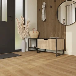 Sol stratifié effet chêne blond passage élevé AC4 L.138,3 x l.19,3 cm x ép.8 mm, Towcester-GoodHome Online