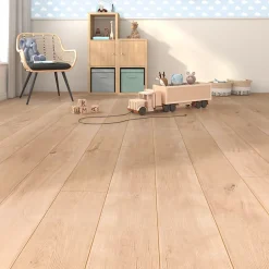 Sol stratifié effet chêne passage élevé AC4 L.128,6 cm x l.19,4 cm x ép.8 mm, Gladstone-GoodHome