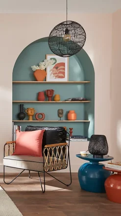 GoodHome Sol stratifié Gladstone , passage élevé AC4, effet chêne brun, L.128,6 cm x l.19,4 cm x ép.8 mm