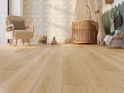 GoodHome Sol stratifié Kingston 2 , passage intense AC5, effet chêne, L.125,7 cm x l.19,2 cm x ép.10 mm, résistant à l'eau