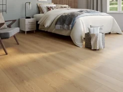 GoodHome Sol stratifié Kingston 2 , passage intense AC5, effet chêne, L.125,7 cm x l.19,2 cm x ép.10 mm, résistant à l'eau