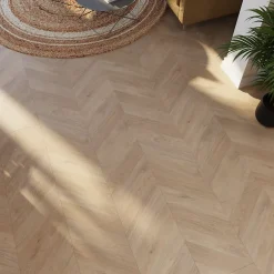 GoodHome Sol stratifié Leyton , passage intense AC5, effet chêne, L.133 cm x l.32,2 cm x ép.10 mm, résistant à l'eau