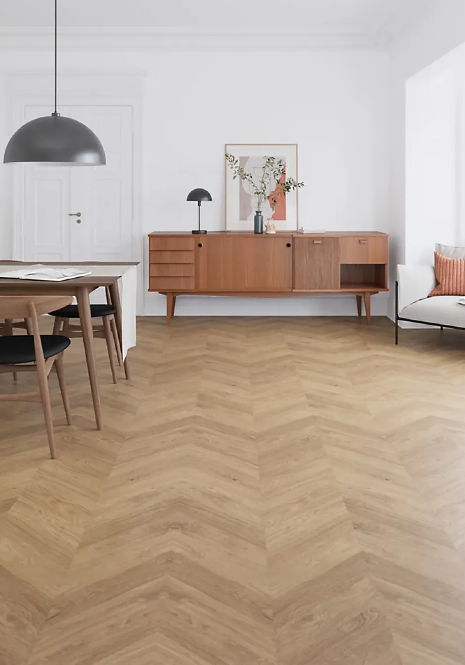 GoodHome Sol stratifié Leyton , passage intense AC5, effet chêne, L.133 cm x l.32,2 cm x ép.10 mm, résistant à l'eau