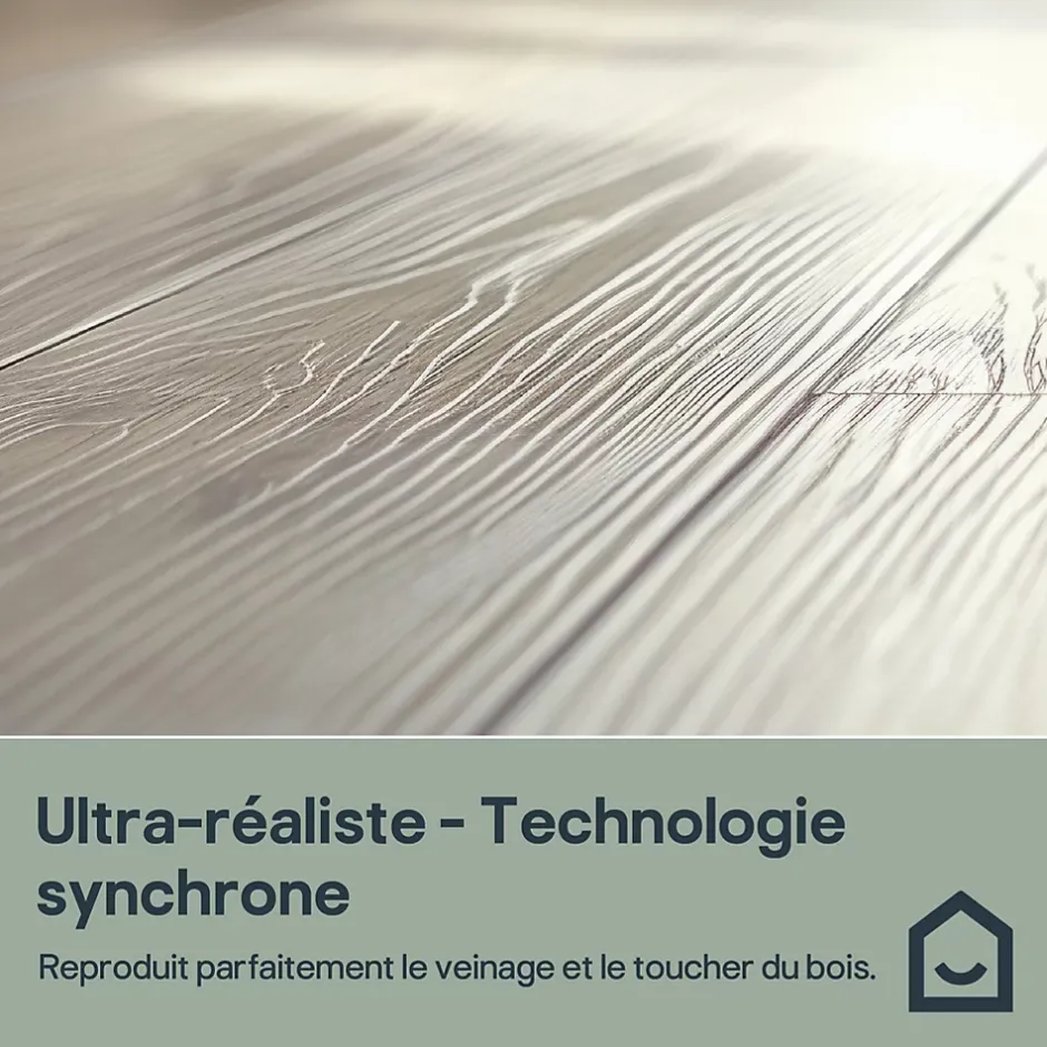 GoodHome Sol stratifié Lucknow , passage intense AC5, effet chêne, L.128,5 cm x l.28 cm x ép.8 mm, résistant à l'eau