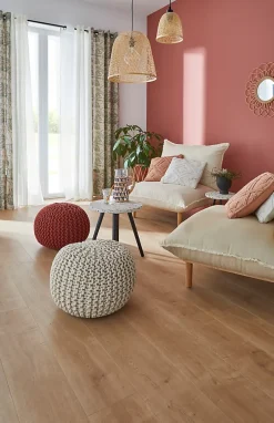 GoodHome Sol stratifié Marcel effet chêne L. 138,3 x l. 19,3 cm, ép. 1cm