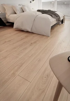 Sol stratifié passage intense AC5, effet bois brut, L 129,2 cm x l 19,3 cm x ép 8 mm, Alishan-GoodHome Discount