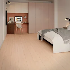 GoodHome Sol stratifié passage intense AC5, effet bois brut, L.129,2 cm x l.19,3 cm x ép.8 mm Bryce