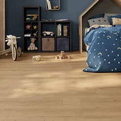 Sol stratifié Randolph , passage intense AC5, effet chêne blond, L.129,2 cm x l.19,3 cm x ép.8 mm, résistant à l'eau-GoodHome Online