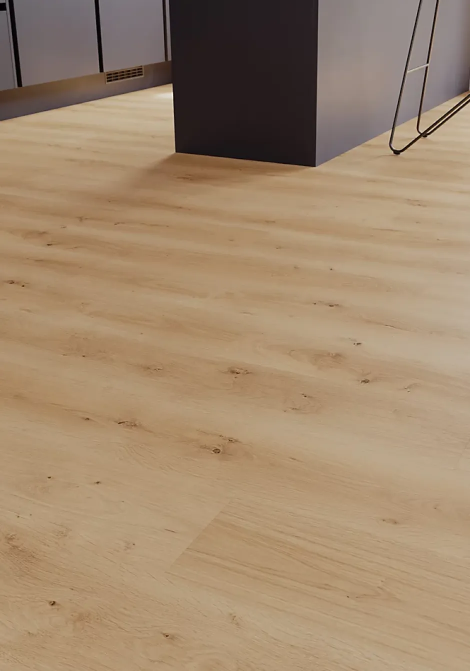 Sol stratifié Randolph , passage intense AC5, effet chêne blond, L.129,2 cm x l.19,3 cm x ép.8 mm-GoodHome Sale