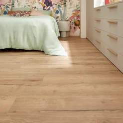 GoodHome Sol stratifié Shawford bois naturel L. 129,2 cm x l.19,3 x Ep.10 mm