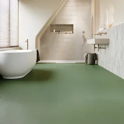 Décoweb Sol vinyle - Aspect parquet bois vintage vert - Rouleau de 2m x 3m